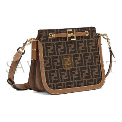 FENDI TOUCH FABRIC BROWN 8BT349AGY6F1FSM (26.5*19*10cm)